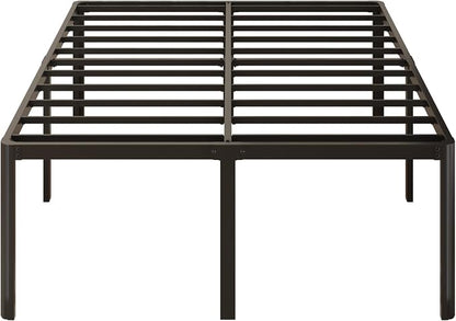 Yicensen 20 Inch Full Bed Frame Heavy Duty Full Size Platform Bed Frame with Rounded Corner Legs No Box Spring Needed, Easy Assembly, Noise Free, Black.