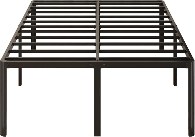 Yicensen 20 Inch High California King Bed Frames with Rounded Corner Legs, Heavy Duty Cal King Metal Platform Bed Frame No Box Spring Needed, Easy Assembly, Noise Free, Black