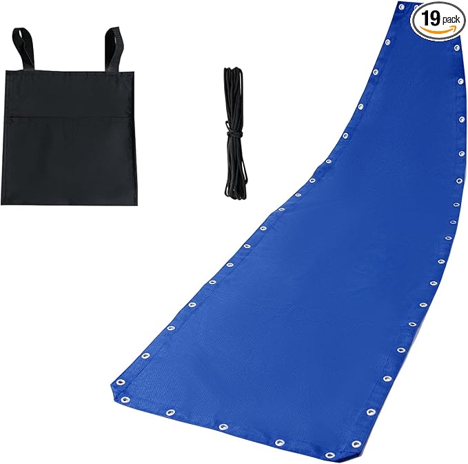 Replacement Reinforced Mesh and Durable Rope Set for Hanging Lounge Chair Chaise Lounger, Comes with a Hanging Storage Bag (Mesh and Rope ONLY) (Blue)