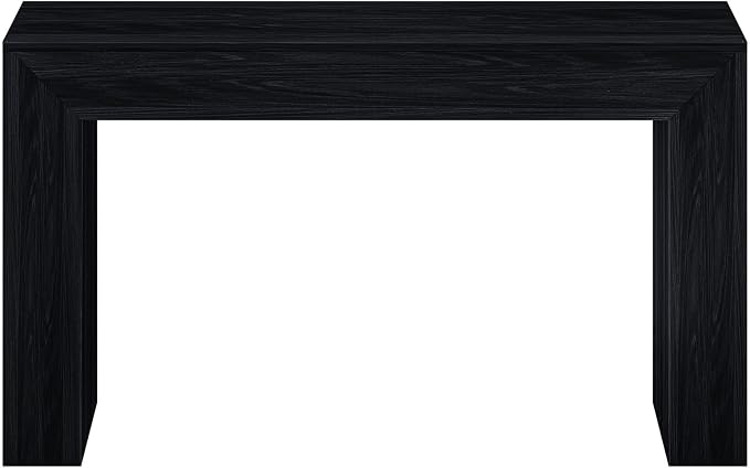 Plank+Beam Grand Console Table, 56 Inch Solid Wood Modern Sofa Table, Narrow Entryway Table for Hallway, Behind The Couch, Living Room, Foyer, Black Wirebrush