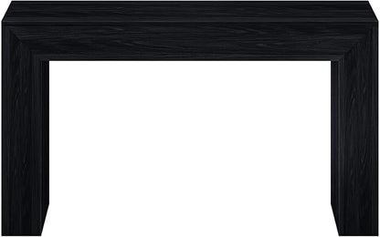Plank+Beam Grand Console Table, 56 Inch Solid Wood Modern Sofa Table, Narrow Entryway Table for Hallway, Behind The Couch, Living Room, Foyer, Black Wirebrush
