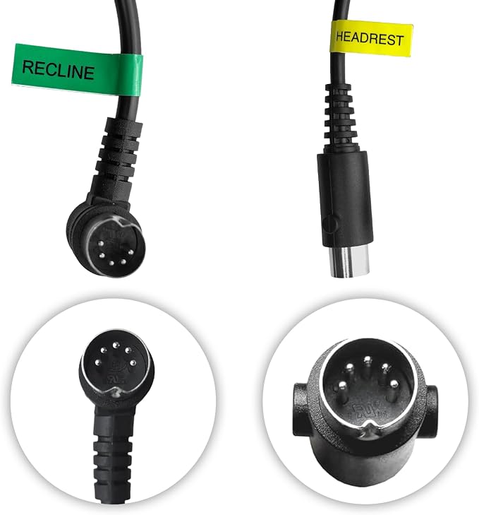CTR UR2 10 Recliner Remote Replacement | for Raffel Systems 4 Button 5 Pin Hand Control 2x 5 Pin Male Connectors(one Headrest and one Recline) features a USB Port