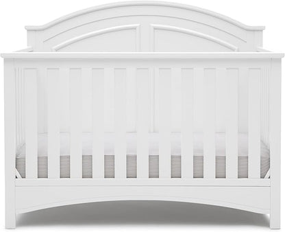 Delta Children Perry 6-in-1 Convertible Crib - Greenguard Gold Certified, Bianca White