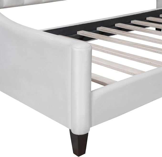 Ball & Cast Twin Size Daybed,Velvet Upholstered Day Bed Frame with Button Tufted Backrest,Modern Sofa Bed for Living Room, Bedroom,Guest Room,No Box Spring Needed,Beige