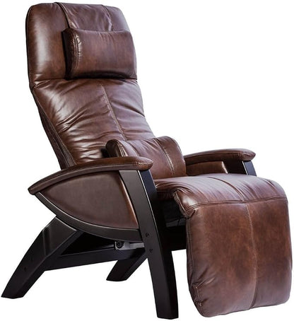 Svago ZGR Plus SV-395 Dual Power Infinite Position Zero Anti Gravity Recliner Chair with Heat and Massage - Chestnut Faux Leather