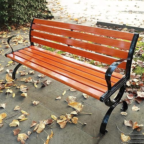 Garden Bench Outdoor Patio Park Bench Front Porch Furniture Terrace Bench Leisure Backrest Chair(150CM)