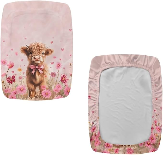 Covers for Bar Stool Seats Highland Cow Daisy Foot Stool Covers Rectangular Valentines Party Decortaion Rectangle Stool Cover Stretch Seat Covers for Bar Stool Chairs