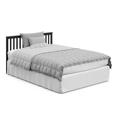 Storkcraft Hillcrest 4-in-1 Convertible Crib (Black) - Converts to Daybed, Toddler Bed, and Full-Size Bed, Fits Standard Full-Size Crib Mattress, Adjustable Mattress Support Base