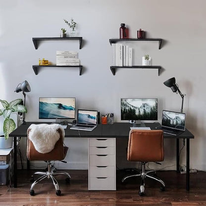 Kaboon 48x26 inches Tabletop, Solid One-Piece Desktop for Sit Stand Desk, Double Desks, L Desk DIY,Wood Countertop Home or Commercial Use,1 inch Thick,Could Atlas/Black Marble, 26" D x 48" W