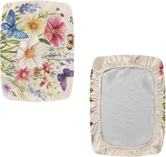 Wildflower Bar Stool Seat Covers Rectangle Stool Covers Set of 2 Bench Covers Slipcover Rectangle Stretch Counter Height Bar Stools Slipcovers Counter Stool Covers Saddle Seat Cover