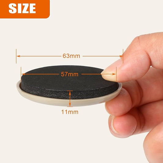 16PCS Furniture Sliders, 2 12/25" Furniture Sliders for Hardwood Floors, Reusable for Carpet, Heavy Duty Furniture Movers Sliders, Carpet, Floor Protectors (Beige)