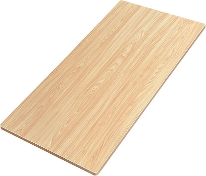 QLLY One-Piece Wood Tabletop, Replacement Board Desktop, Universal Countertop for Table and Workstation (Natural, 39.3x23.6 inch)