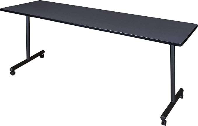 Romig Axis-Pro 84 x 24 in. Mobile T-Base Training Seminar Table- Grey