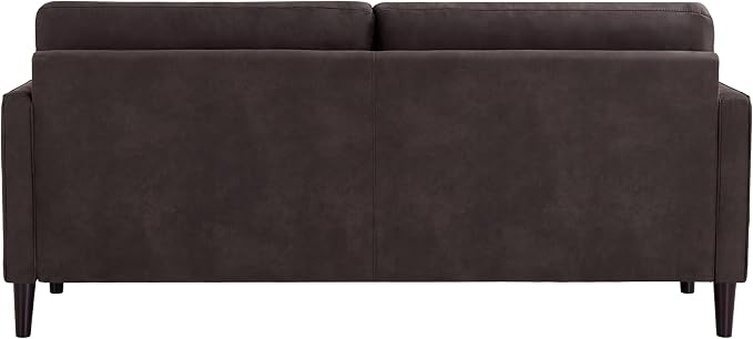 Studio Living® Lexington 75.6" Sofa, Modern Design, Pocket Coil Comfort, Easy Assembly, Faux-Suede Fabric, Charcoal