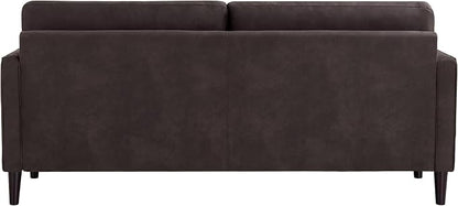 Studio Living® Lexington 75.6" Sofa, Modern Design, Pocket Coil Comfort, Easy Assembly, Faux-Suede Fabric, Charcoal