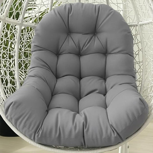 Egg Chair Cushion Replacement Outdoor Hanging Chair Cushion for Patio Furiture Hammock Swing Cushion 47x35x6 Inches (Light Gray)