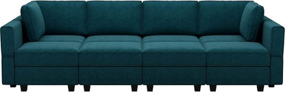 Belffin Modular Sectional Sleeper Sofa Bed Convertible Sectional Couches for Living Room. Peacock Blue Couch