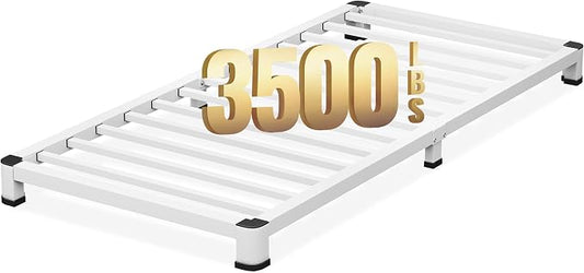 NKZ Twin Platform Bed Frame 4 Inch, Heavy Duty Metal Low Profile Bed Frame with Round Corner Legs, 3500lbs Weight Capacity Reinforced Frame, No Box Spring Needed，Noise-Free, Easy Assembly