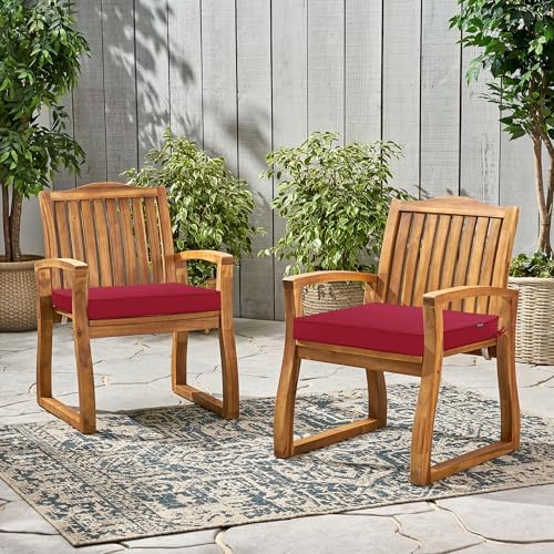 Outdoor Chair Cushions Set of 2, 22 x 22 x 3 Inch Deep Seat