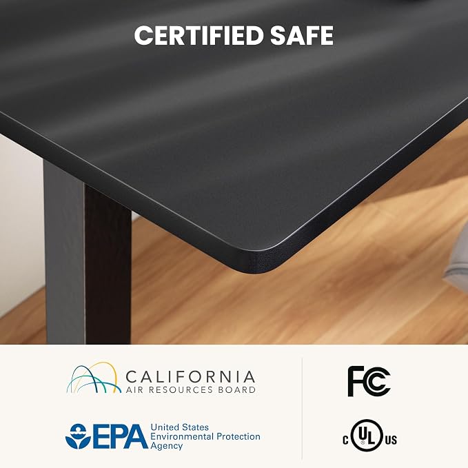 ErGear L Shaped Standing Desk, 75" x 63" Electric Adjustable Height Sit Stand Desk, Ergonomic Large Computer Table, Left & Right Interchangeable Installation, Suitable for Home Office Use, Black