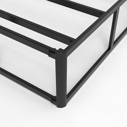 Maenizi Twin XL Box Spring 9 Inch, Heavy Duty Metal Box Spring Bed Base with Fabric Cover, Mattress Foundation, Easy Assembly, Noise Free, Black
