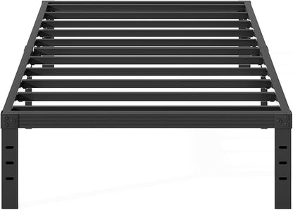 Twin Size Bed Frame 16" Tall Heavy Duty, Metal Platform Bed Frame,Sturdy Steel Frame,No Box Spring Needed,Noise-Free,Easy Assembly