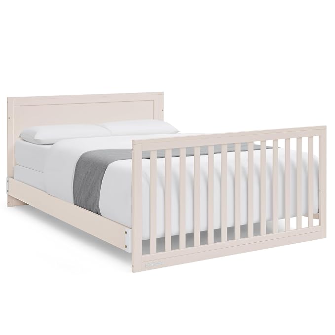 Delta Children Lola 6-in-1 Convertible Crib - Converts from Baby Crib to Toddler Bed, Daybed, Sofa Bed and Full-Size Bed with and Without Footboard, Fits Standard Full-Size Crib Mattress, Soft Beige