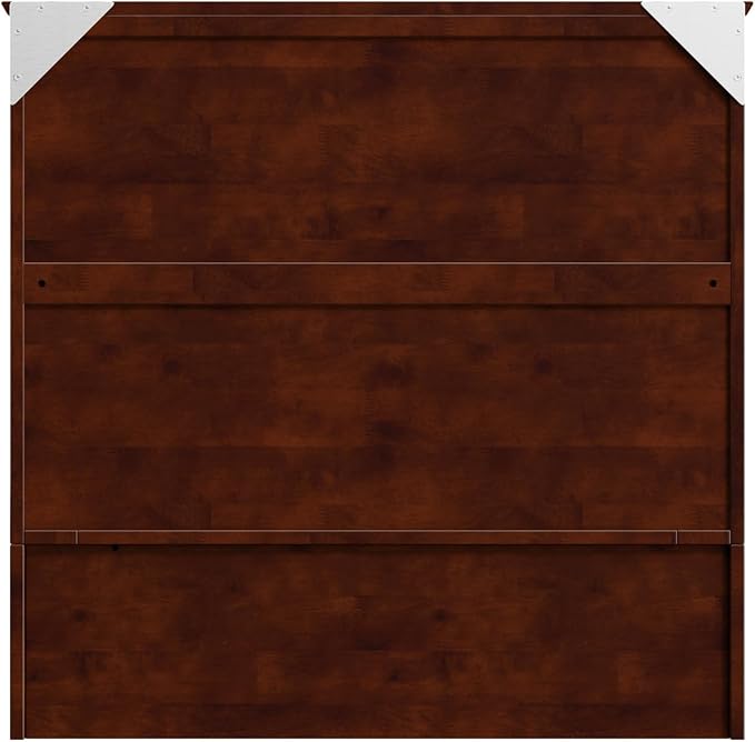 AFI, Hamilton Twin XL Murphy Bed Chest with 6" Mattress, Storage Drawer, and Built-in USB Charger, Walnut