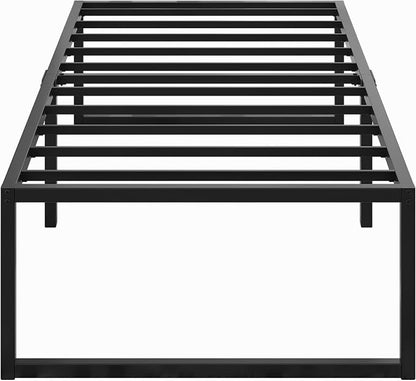 Lutown-Teen 18 Inch Twin Bed Frames Heavy Duty Metal Twin Platform Bed Frame No Box Spring Needed, Noise Free, Easy Assembly, Black