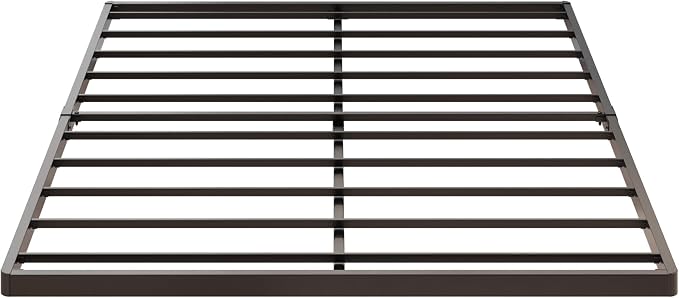 Yicensen 1.6 Inch Bunkie Board Full Low Heavy Duty Metal Box Spring Full Size Bed Base, Sturdy Mattress Foundation, Easy Assembly, Noise Free, Black
