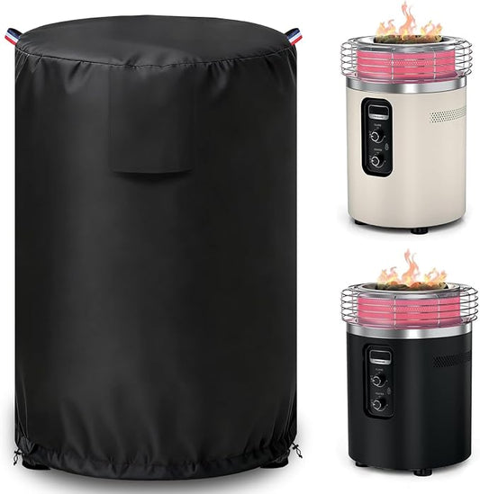 Fire Pit Covers for Ninja Fireside 360 Outdoor Heater & Fire Pit,Outdoor Heavy Duty 600D Waterproof Cover for Ninja Fireside 360 Outdoor Heater,24" Dia x 29" H,Black