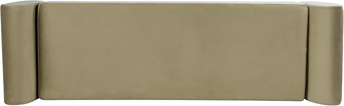 HomePop 60" Modern Storage Bench with Wood Legs - Light Sage Green Velvet