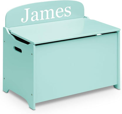 Delta Children Personalized MySize Deluxe Toy Box, Mint