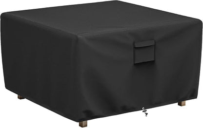 SHINESTAR Fire Pit Cover Square, Fits for 41-44 Inch Fire Pit Table, 600D Heavy Duty Fabric, Waterproof and Windproof, 44 x 44 x 24 Inches, Black