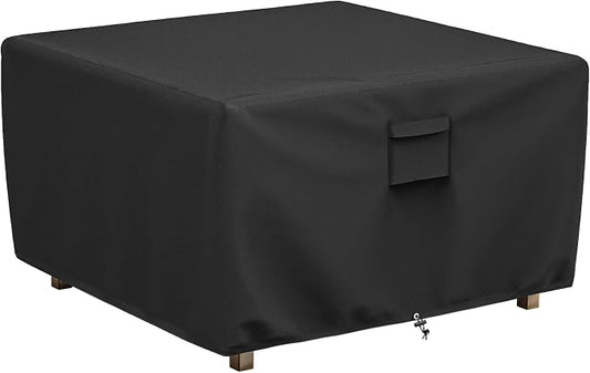 SHINESTAR Fire Pit Cover Square, Fits for 41-44 Inch Fire Pit Table, 600D Heavy Duty Fabric, Waterproof and Windproof, 44 x 44 x 24 Inches, Black