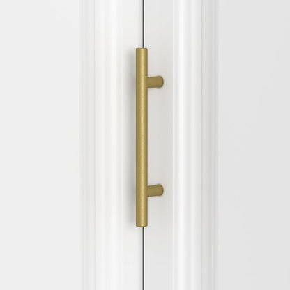 AIEGLE Corner Armoire Wardrobe Closet with Drawers, White Coat Closet with Doors, Modern Tall Wardrobe Corner Cabinet Closet with Hanging Rod for Bedroom, Freestanding, White, 35.4"D x 35.4"W x 74.2"H