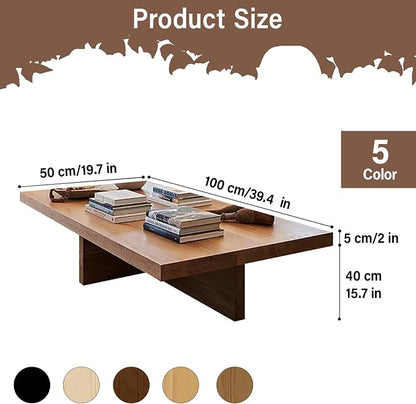 Solid Wood Coffee Table,Rustic Square Centre Table,Farmhouse Living Room Table,2”Thick Tabletop for Living Room,Office