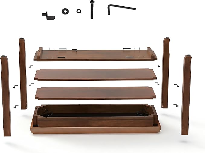 Shoe Rack Bench Entryway Storage with Leather Cushion, Shoe Organizer Bench for Entryway, Front Doors Entrances Hallway,Mudroom,Closet, Bedroom,Solidwood 3 Height-Adjustable Removable Shelve,31.5"