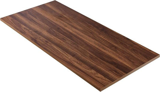 Kaboon Universal Tabletop 45"x20", Solid One-Piece Melamine Table Top, L-Desk Floating Desk DIY, Home and Office, Walnut