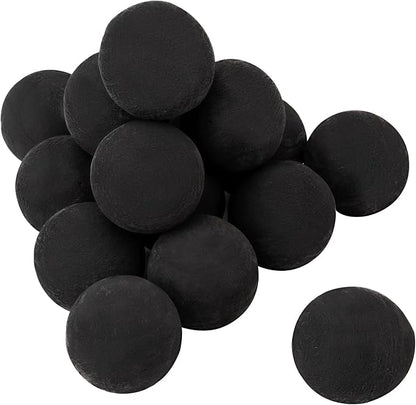Skyflame Ceramic Fire Pit Balls, Set of 15 Round Fire Stones Set for Indoor and Outdoor Fire Pits or Fireplaces Accessory, 3 Inch, Black