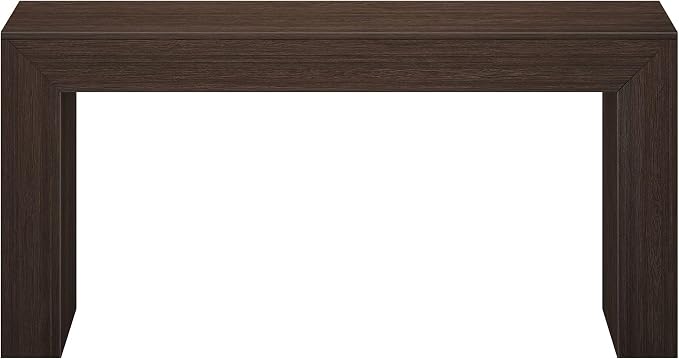 Plank+Beam Grand Console Table, 66 Inch Modern Solid Wood Sofa Table, Narrow Entryway Table for Hallway, Behind The Couch, Living Room, Foyer, Walnut Wirebrush