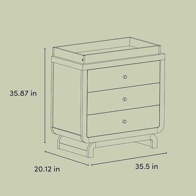 Storkcraft Santorini 3 Drawer Chest with Changing Topper (Driftwood) – GREENGUARD Gold Certified, Award-Winning Premium Wood Dresser for Baby & Kids Bedroom with Interlocking Drawer System
