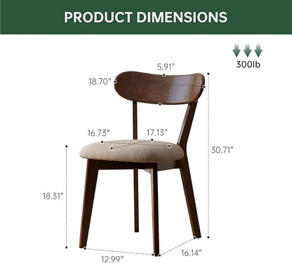 47’’-63’’ 100% Oak Extendable Dining Table and Chairs Set for 4, Solid Wood Folding Kitchen Table, Mid Century Modern Dinner Table for Kitchen, Apartment, Living Room (47''-63''+4 Cushion Chairs)