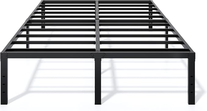 LUMUNANCE Metal Bed Frame California King Size - 16 Inch Heavy-Duty Cal King Platform Bed Frame No Box Spring Needed, Easy Assembly, Noise-Free, Sturdy Mattress Foundation, Underbed Storage Space