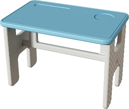UNICOO Kids Folding Table, Toddler Activity Table for Study, Snack, Art Craft and Play, Portable Plastic Children's Table for Small Spaces, Home and Playroom