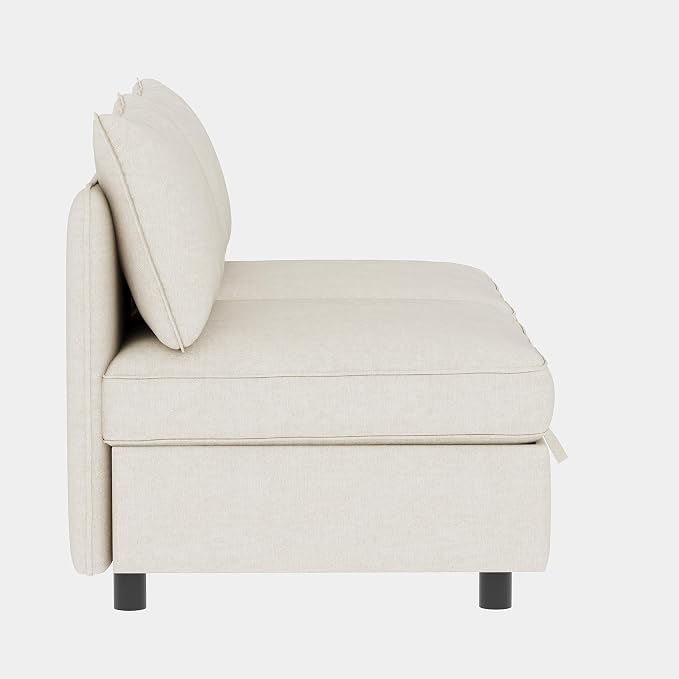 ERYE 68-Inch Loveseat Modular Sofa Deep Seat Storage Sectional Sofa Couch with Storage Ottomans,2 Seat Chenille Upholstered Love Seat Couch Convertible Lounge Sleeper Daybed for Living Room Bedroom