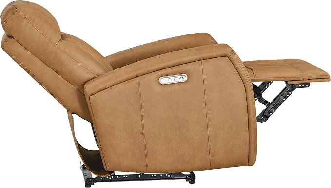 KISLOT Wall Hugger Power Recliner Chair with USB & Type-C Ports Faux Leather Recliner 135° Reclining Small Space Electric Sofa for RV Living Room Bedroom