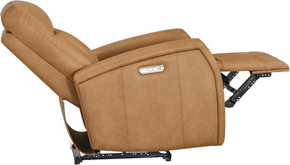 KISLOT Wall Hugger Power Recliner Chair with USB & Type-C Ports Faux Leather Recliner 135° Reclining Small Space Electric Sofa for RV Living Room Bedroom