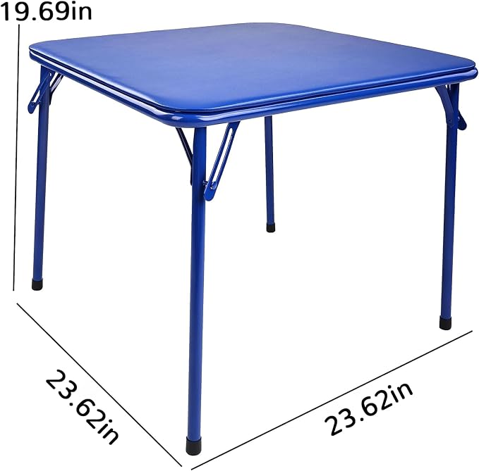 Elevon Kids Folding Table, Portable, with Ultra Soft Padded Cushion, Blue
