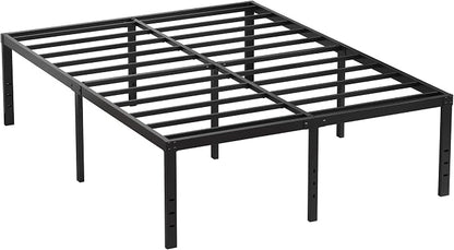 EMODA 20 Inch King Bed Frame No Box Spring Needed, Heavy Duty Tall Metal Platform with Large Storage Space, Noise Free, Easy Assembly, Black